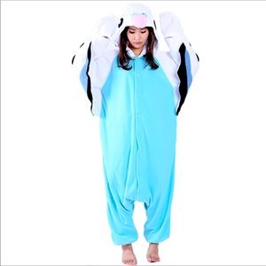 Cute Halloween Costume- Blue Parrot Onesie